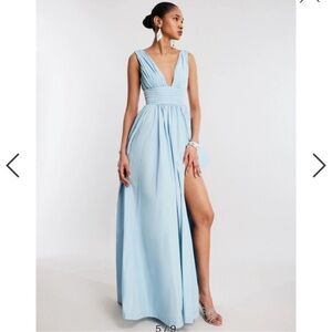 BCBGMaxAzria Light Blue High Low Dress